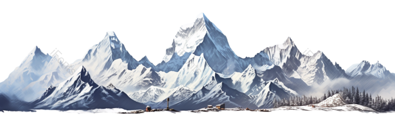 户外图片,插画元素,雪景PNG,自然免抠素材